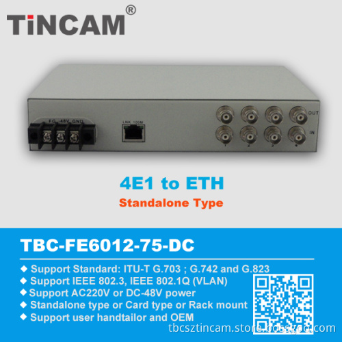 4e1/10-100base-T Ethernet Protocol Converter (TBC-FE6012)
